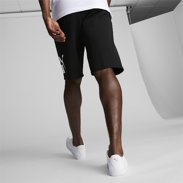 Shorts con logo de 10" para hombre, Cotton Black-Puma White, extralarge